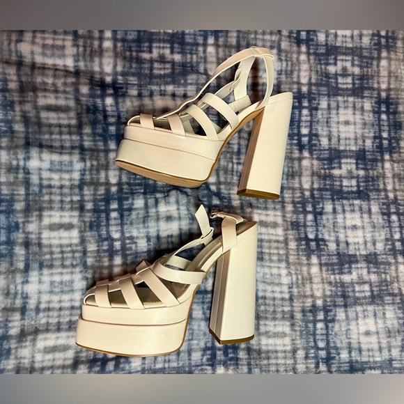 Forever 21 Faux Leather Caged Platform Heels - Picture 4 of 5